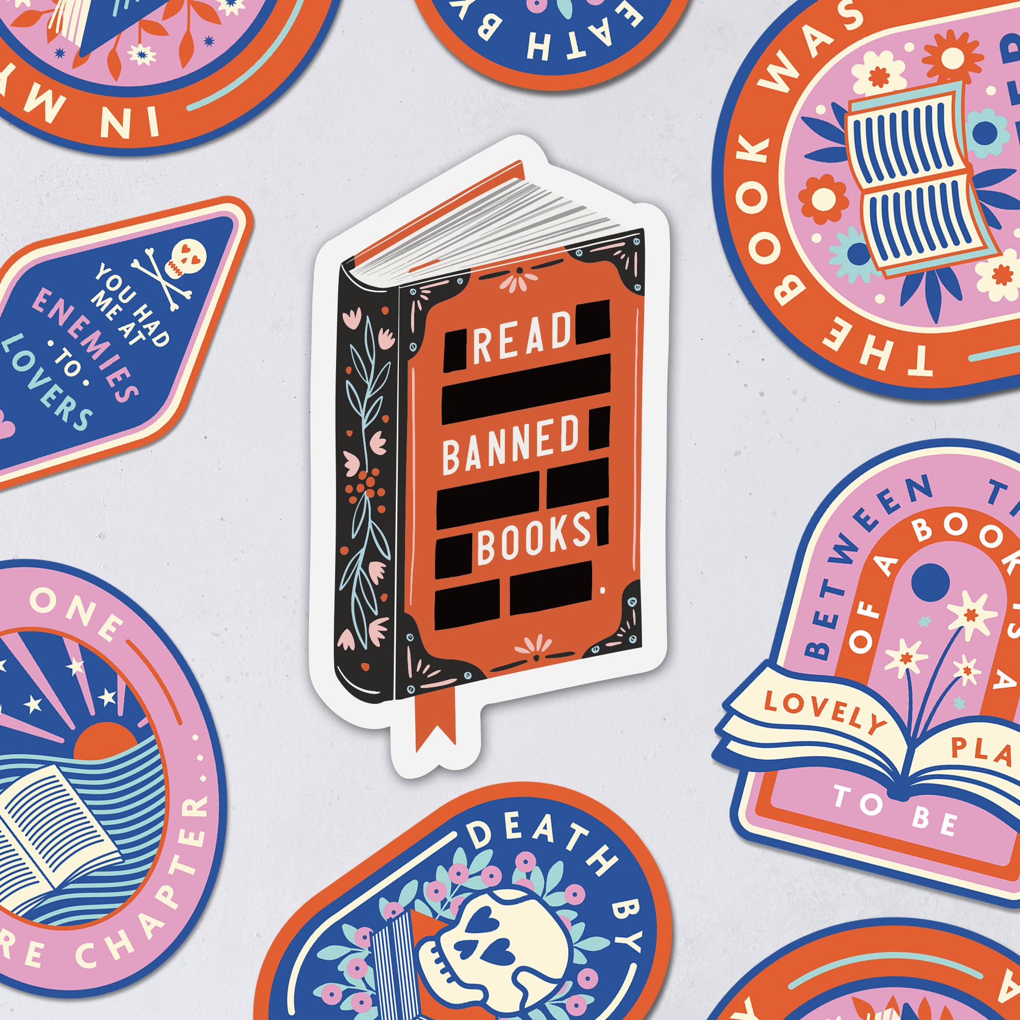 Bookishly (US Duties Paid) - Wholesale Sticker - Bookstore Premium Sticker - Read Banned Books3