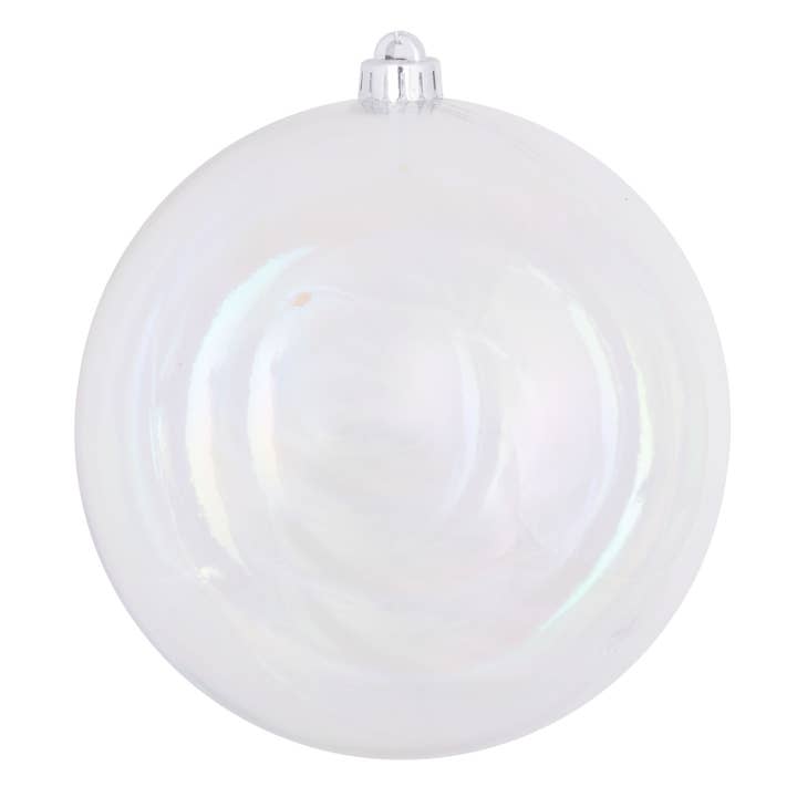 Vickerman 3" Clear Iridescent Ball Ornament, 12 per Bag for wholesale by Vickerman