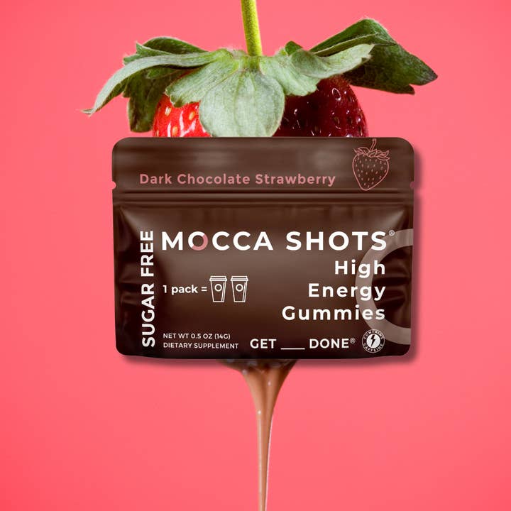 Seattle Gummy Company - Vente Supplément oral/vitamine - Bonbons gélifiés Mocca Shots Energy SANS SUCRE | Paquet de 12, fraises7
