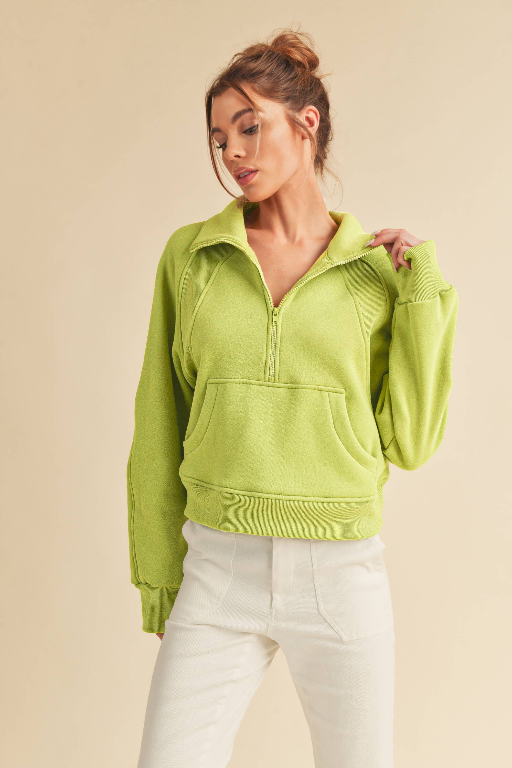 AEMI + CO - Vente Sweat à capuche – femme - Sweat à capuche demi-zippé Drea 946CK 60