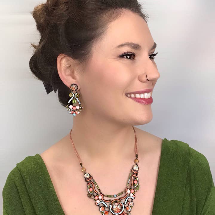 melizijewelry - Wholesale Dangle Earrings - Handmade crystal earrings Mandarina1