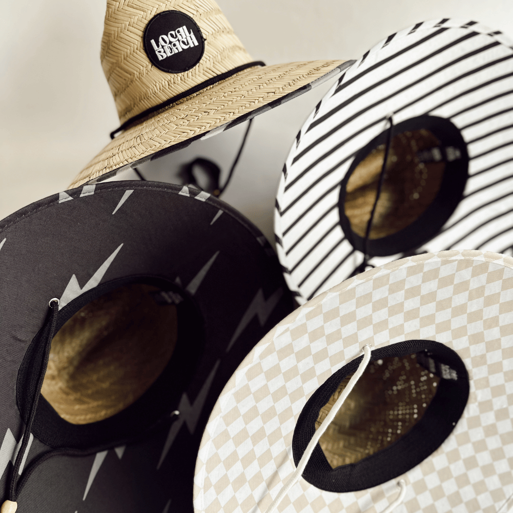 Local Beach - Wholesale Straw Hat - Unisex - Striped Adult Lifeguard Hat7