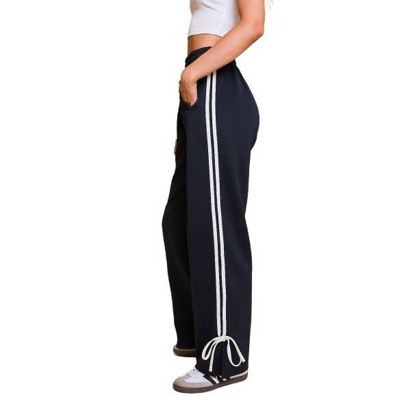 Bow Detail Track Pants for wholesale by Apolline