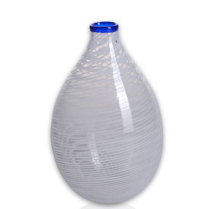 Vaso in Vetro Soffiato a Mano Merletto Bianco per la vendita all'ingrosso da parte di MARLETH