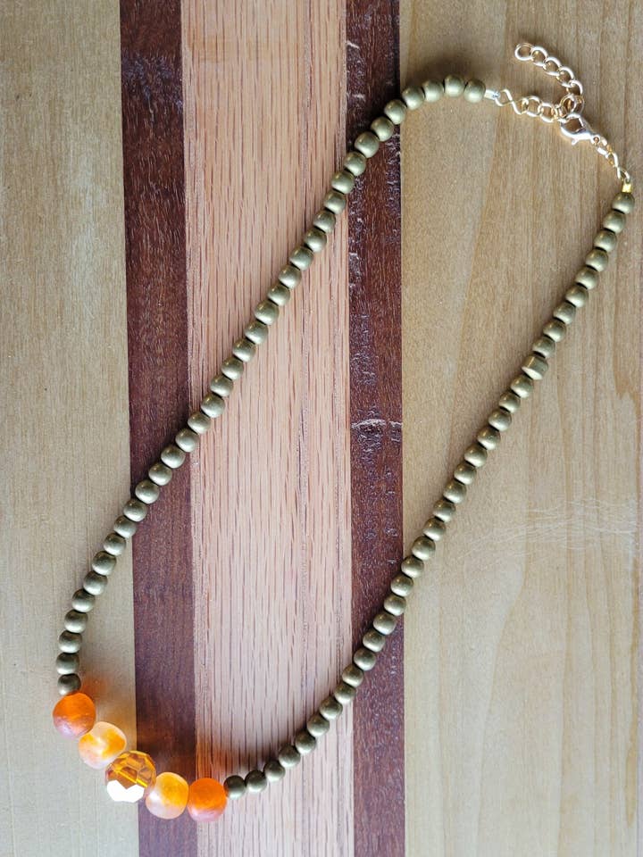 Orange Hues Necklace for wholesale by JEMdesigns