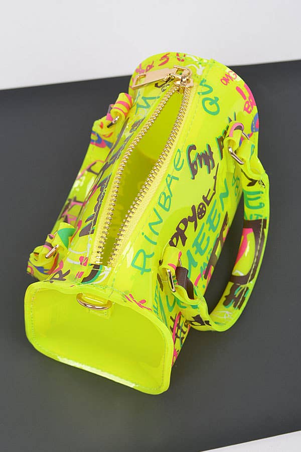 Shop Neighbors - Wholesale Crossbody Bag - Women's - Graffiti PVC Boston Bag4