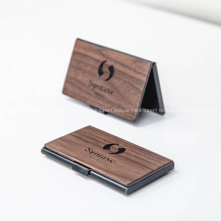 194 Craft House - Wholesale Business Card Holder - Maple Wood Business Card Holders - Wooden Card Cases