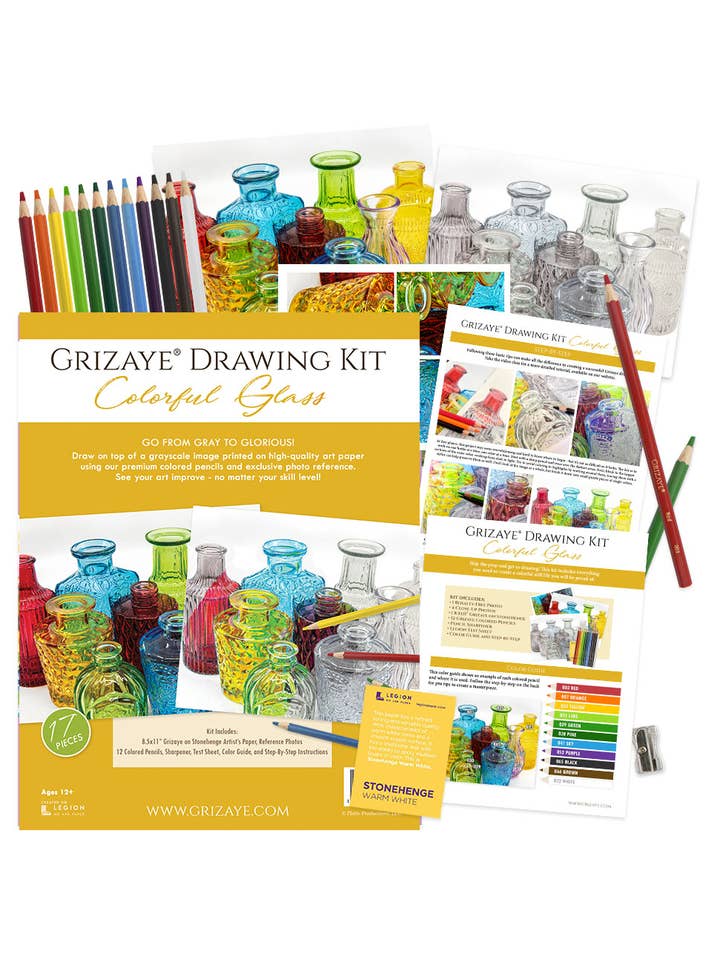 Tegningssæt: Farverigt glas for engroshandel hos Grizaye