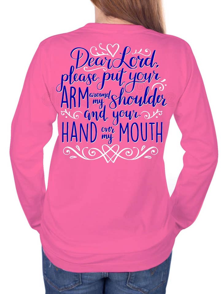 L285 Dear Lord - Pink - Long Sleeve for wholesale by Southern Attitude