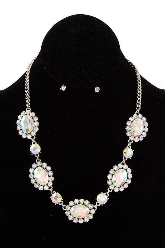 Andrea Bijoux - Vente Parures de bijoux - ENSEMBLE DE COLLIERS EN PIERRES PRÉCIEUSES OVALES ENCADRÉS2