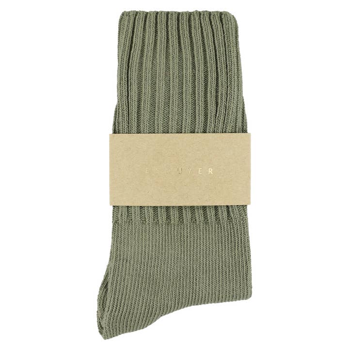 Women Crew Socks - Light Khaki for wholesale by ESCUYER