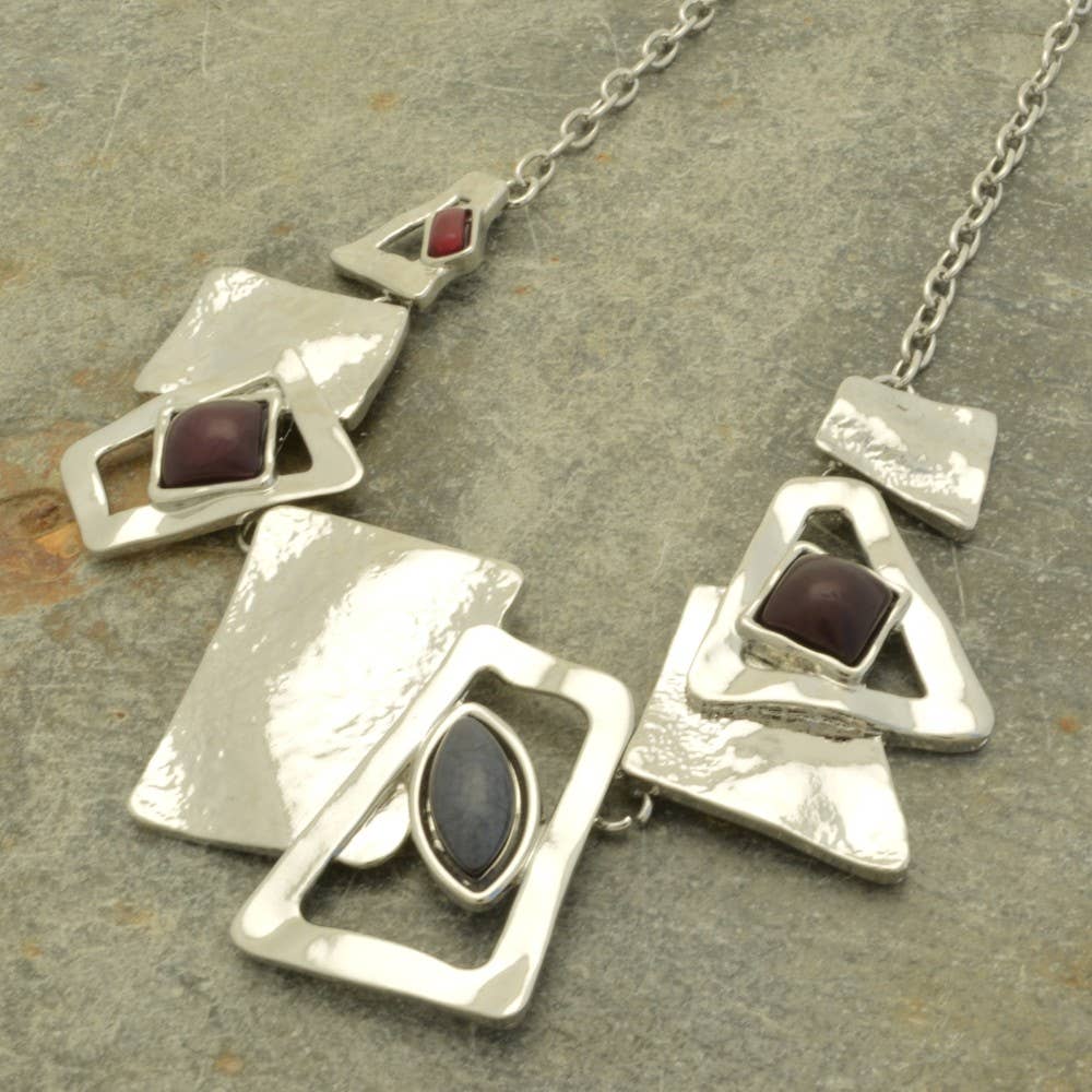 Miss Milly Limited - Wholesale Pendant/Charm Necklace - Silver and Resin Statement Necklace1