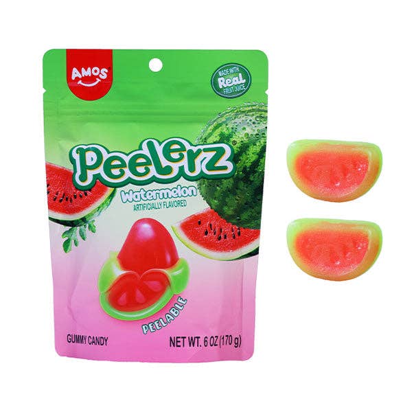 Showcase - Wholesale Gummy - Amos 4D Peelerz Peelable Fruit Gummy Candy (6oz) Multiple Flavors3