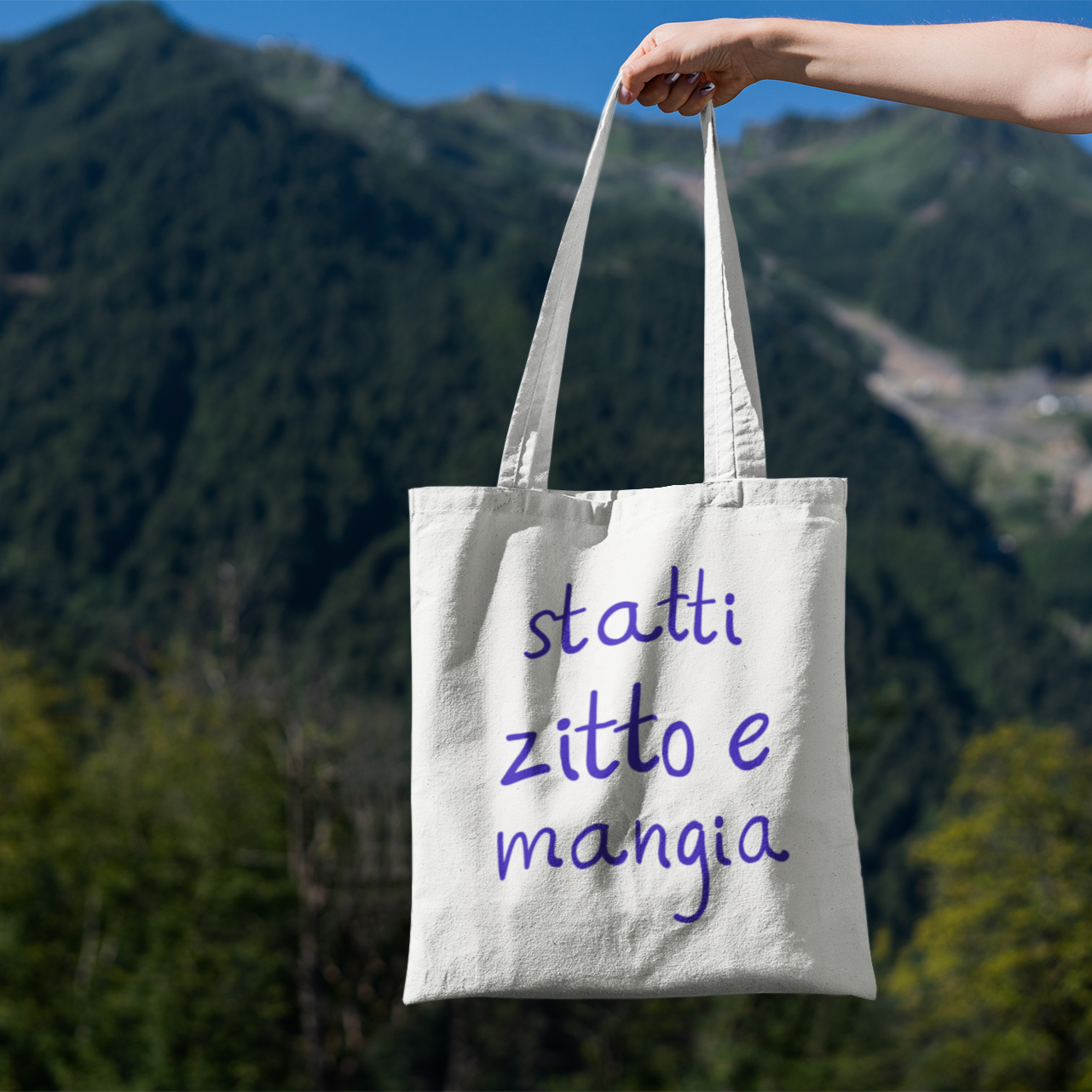 After Five Designs – wholesale Tote bag – Unisex – Shut Up & Eat Italian Funny Grocery Tote Bag2