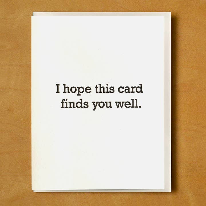 Hoppas att det här kortet hittar dig bra för wholesale av McBitterson's