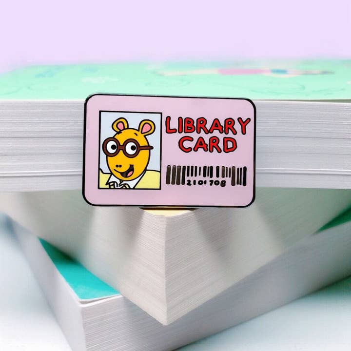Library Card Enamel Pin for wholesale by My Secret Copy