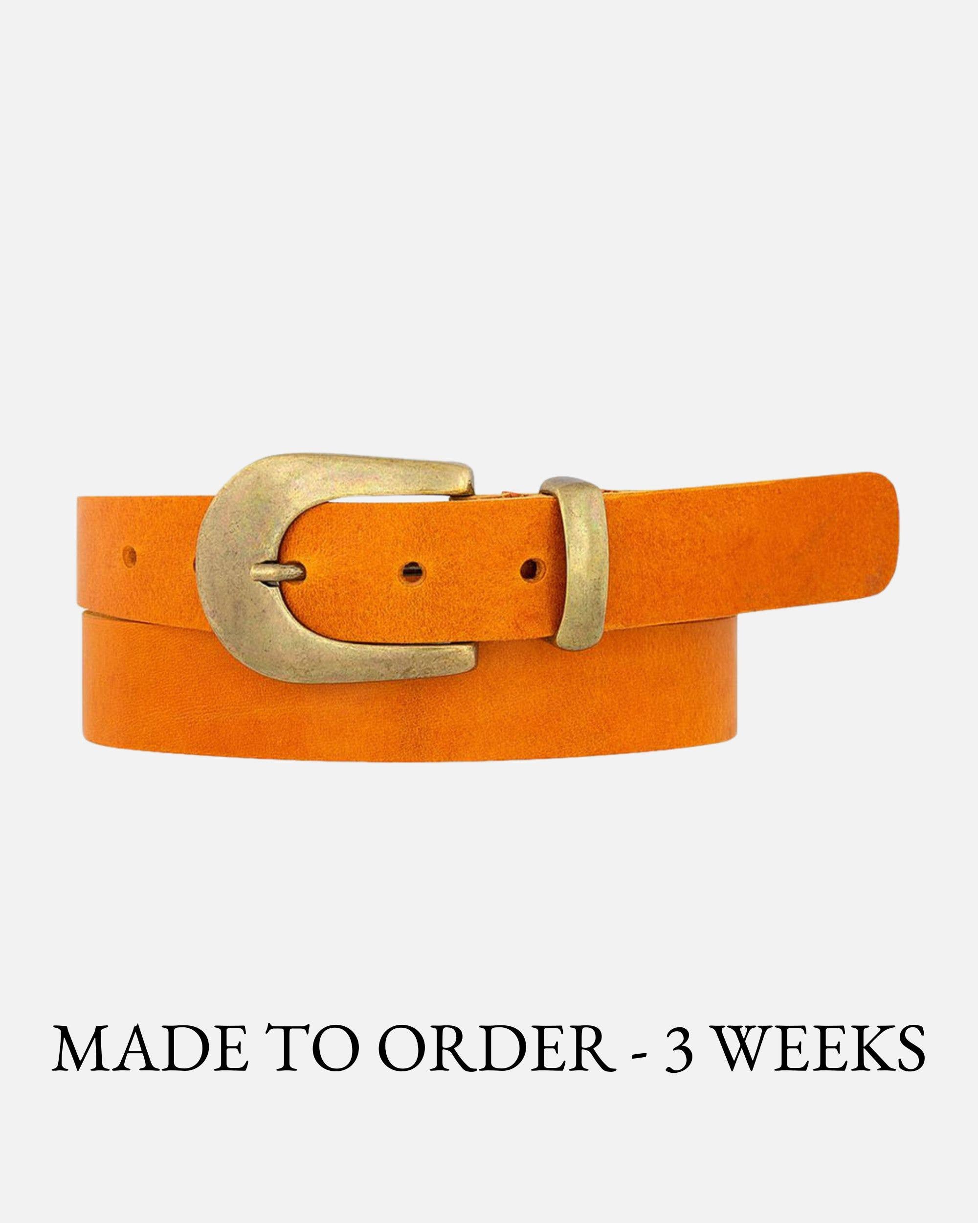 Amsterdam Heritage Leather Belts, Bags, Jackets & Apparel - Vente Ceinture – femme - FABRIQUÉ SUR COMMANDE Annie | Ceinture fine en cuir avec boucle dorée pour femme23