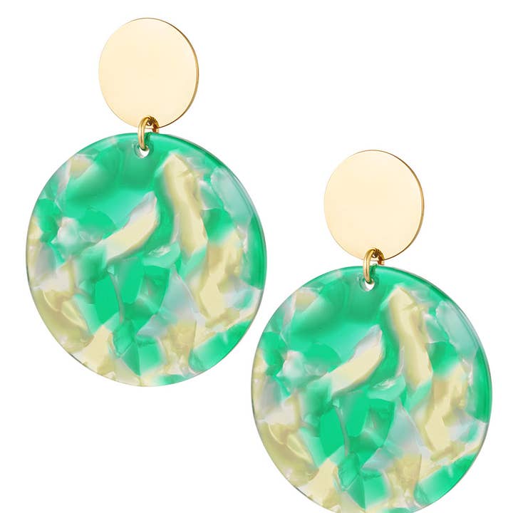 Earring circle with gold detail for wholesale by SHINE BUY