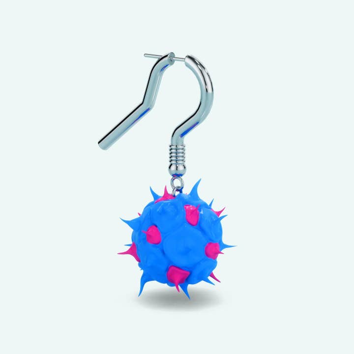 STUDIOCULT - Wholesale Dangle Earrings - Oversized Spike Ball Earring - Cotton Candy