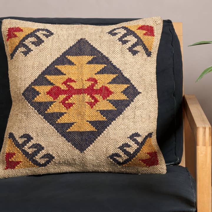 TILA Jute Cushion Cover for wholesale by Mytri Designs