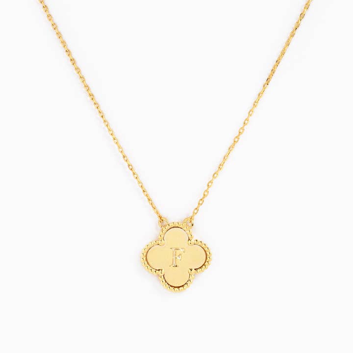 Sessori - Wholesale Pendant/Charm Necklace - Clover Letter Initial Pendant Necklace2