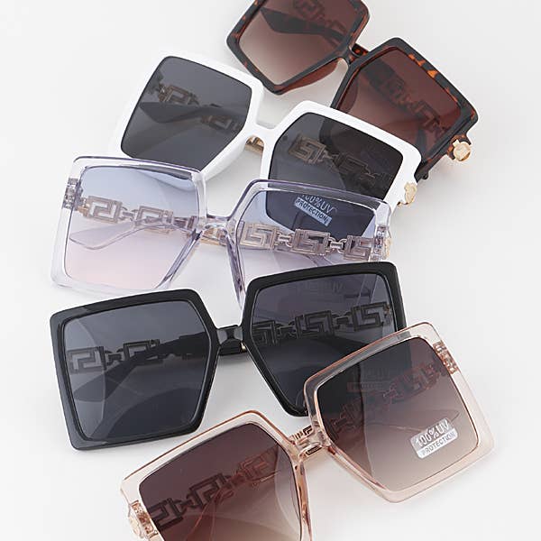 mix color Greek Key Square Sunglasses for wholesale on Faire4