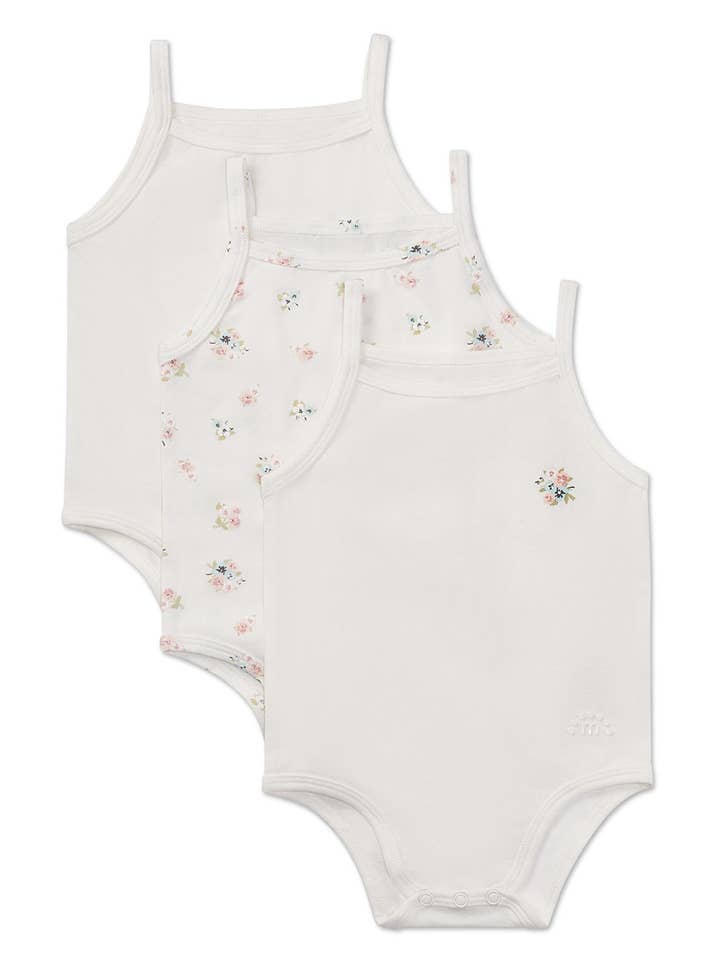 Ditsy Floral Girls Bodysuits 3 Pack for wholesale by MiniMoi by MeMoi
