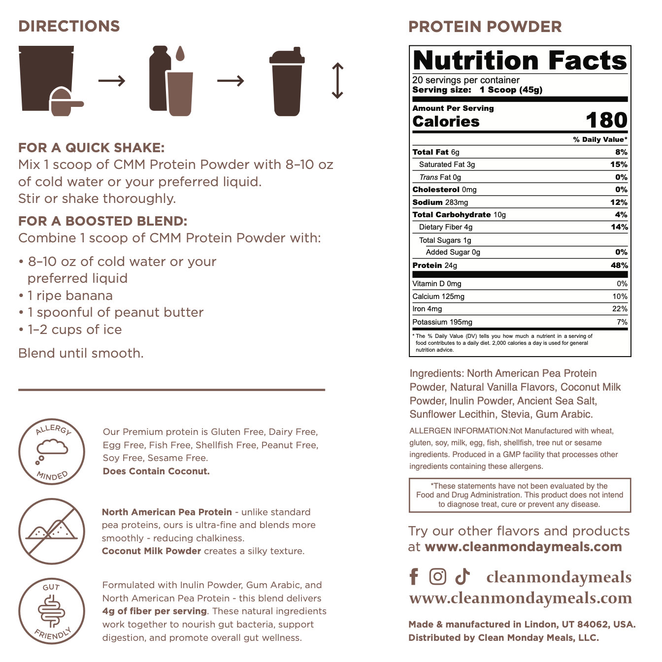Clean Monday Meals - Wholesale Protein/Superfood Powder - Plant-Based Protein11