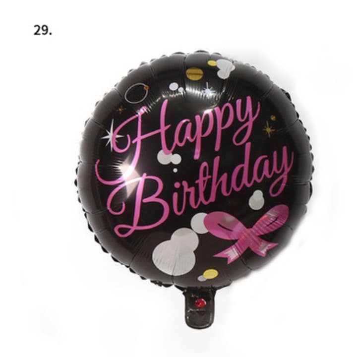 My Wholesale Warehouse - Wholesale Balloon - Generise Large 18" Inch Helium & Self Inflating Happy Birthday Foil Party Balloons with String and Straw15