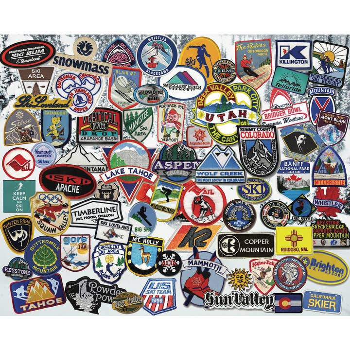 Hart Puzzles - Wholesale Puzzle - Adult - Ski Patches by Steve Smith