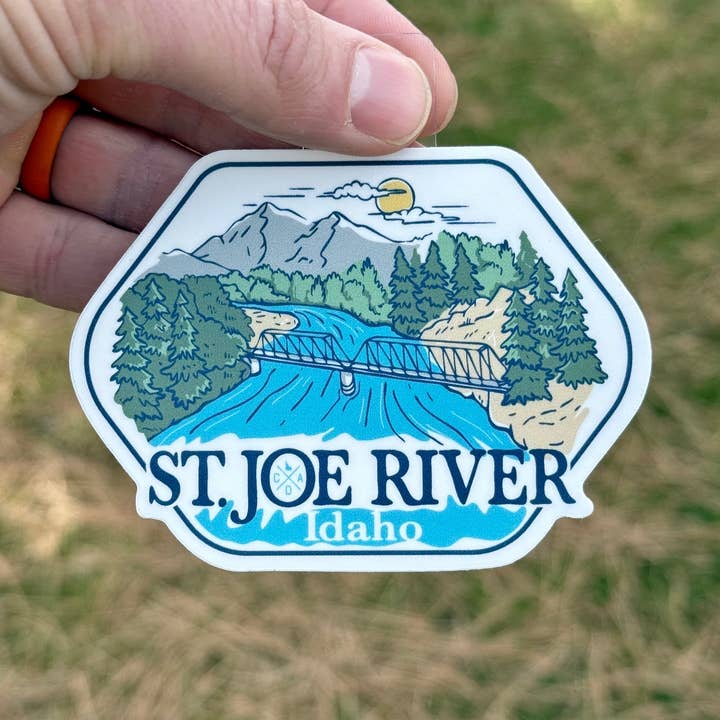 St Joe River Idaho Sticker for wholesale by IdaWholesale