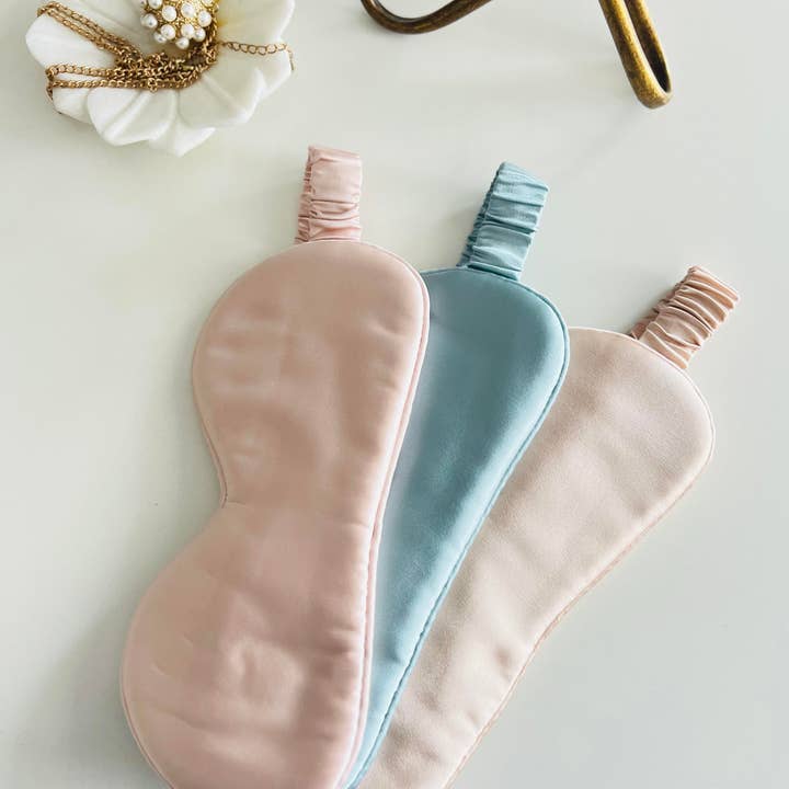 100% Pure Mulberry Silk Sleep Mask - Turquoise for wholesale by Sleep Rituals organic.pure.eco