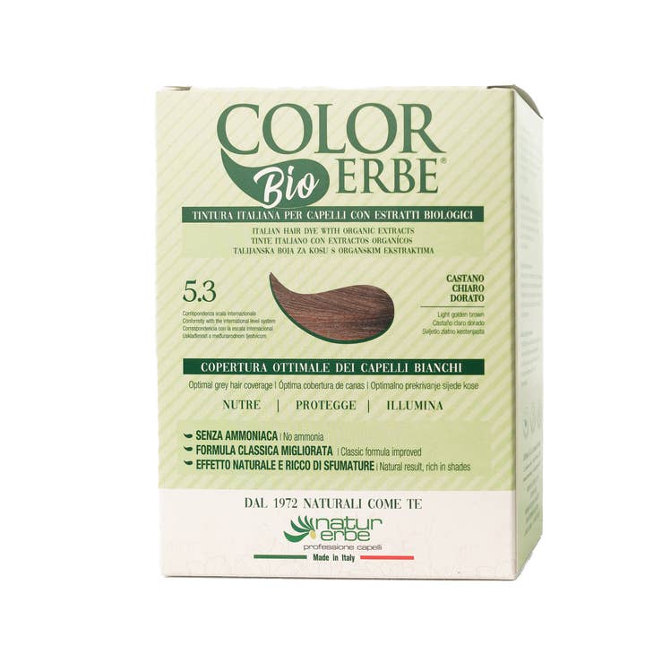 COLOR ERBE - Wholesale Hair Dye - Erbe E.B. Light Golden Brown Color Dye (5.3) - Made Italy4
