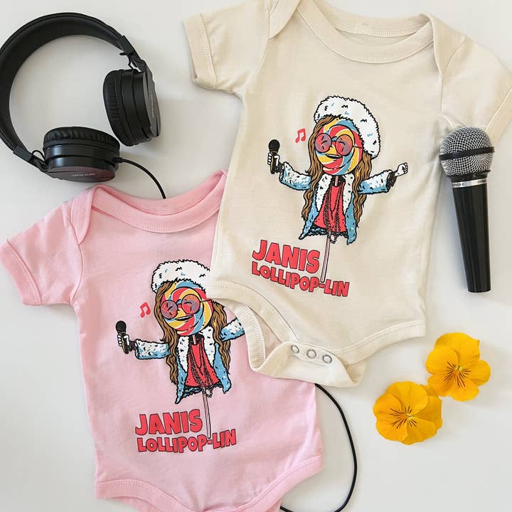 JANIS LOLLIPOP-LIN Baby Bodysuit for wholesale by Little Groupies