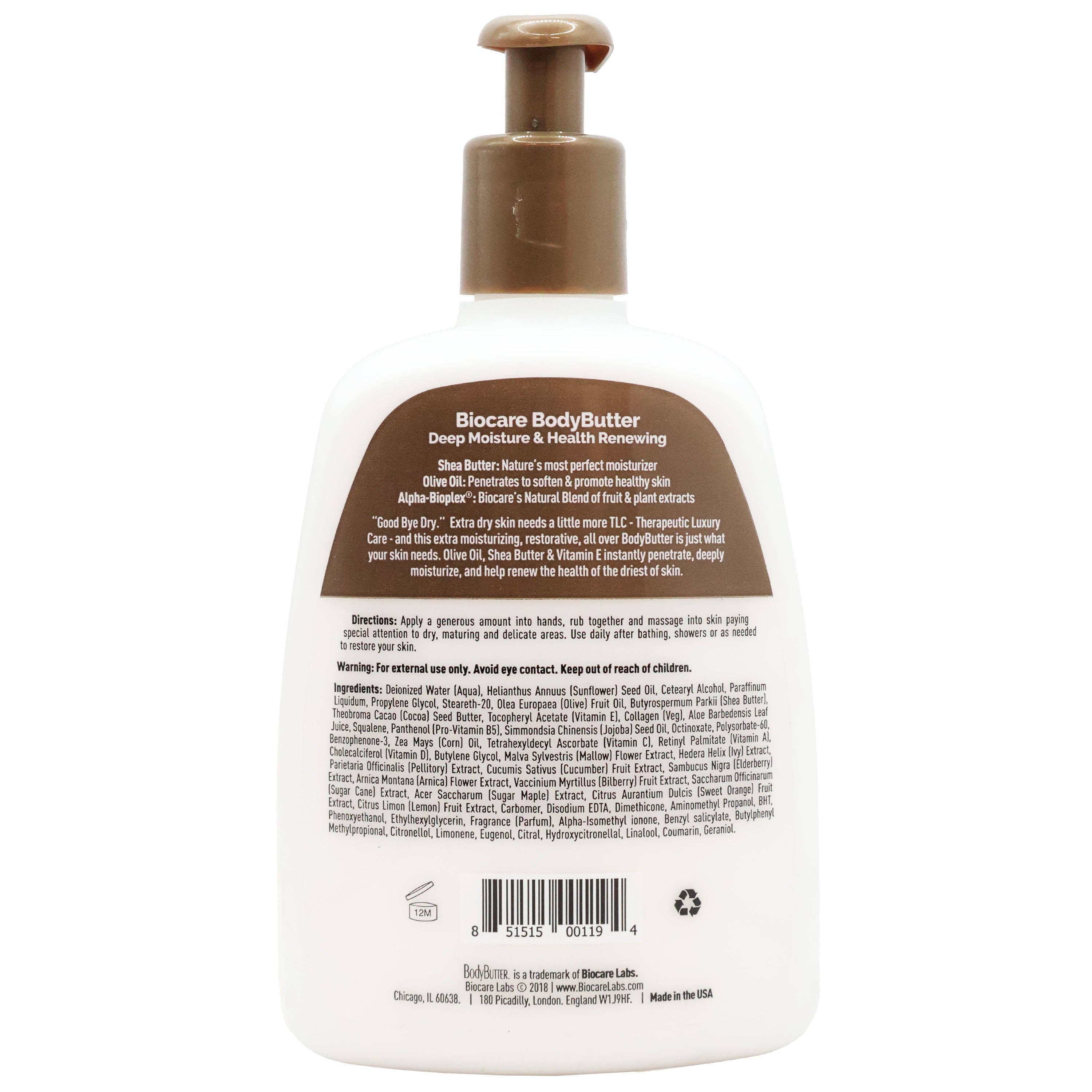 KT Supply - Vente Crème/lotion pour le corps - Crème hydratante pour peau extra sèche Biocare Body Butter 16 oz.1