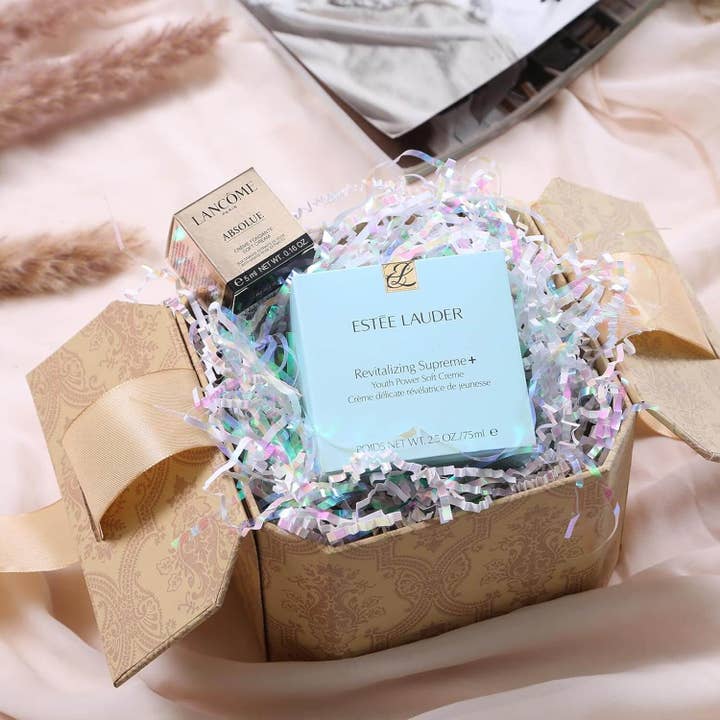 Posh Paper - Wholesale Craft supplies - Iridescent Diamond White Easter Grass Crinkle Cut Paper5