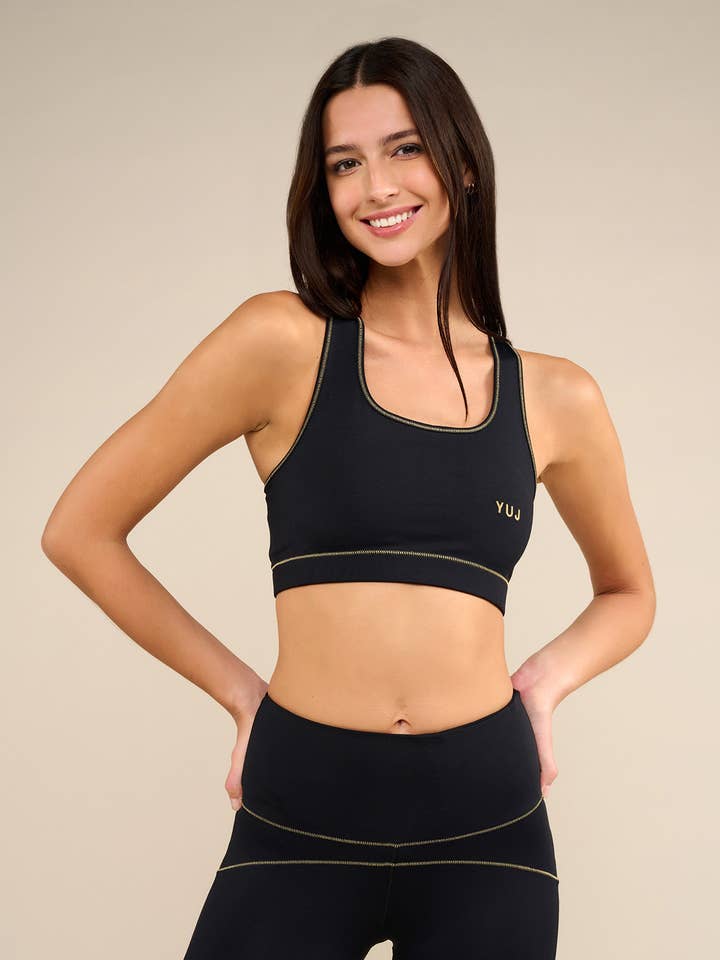 Brassière ANAHATA noir/gold pour la vente par YUJ PARIS