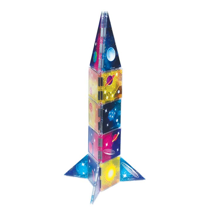 CreateOn - Wholesale Building Set - Kids - Crayola Cosmic Magnetic Tiles 40-Piece Set