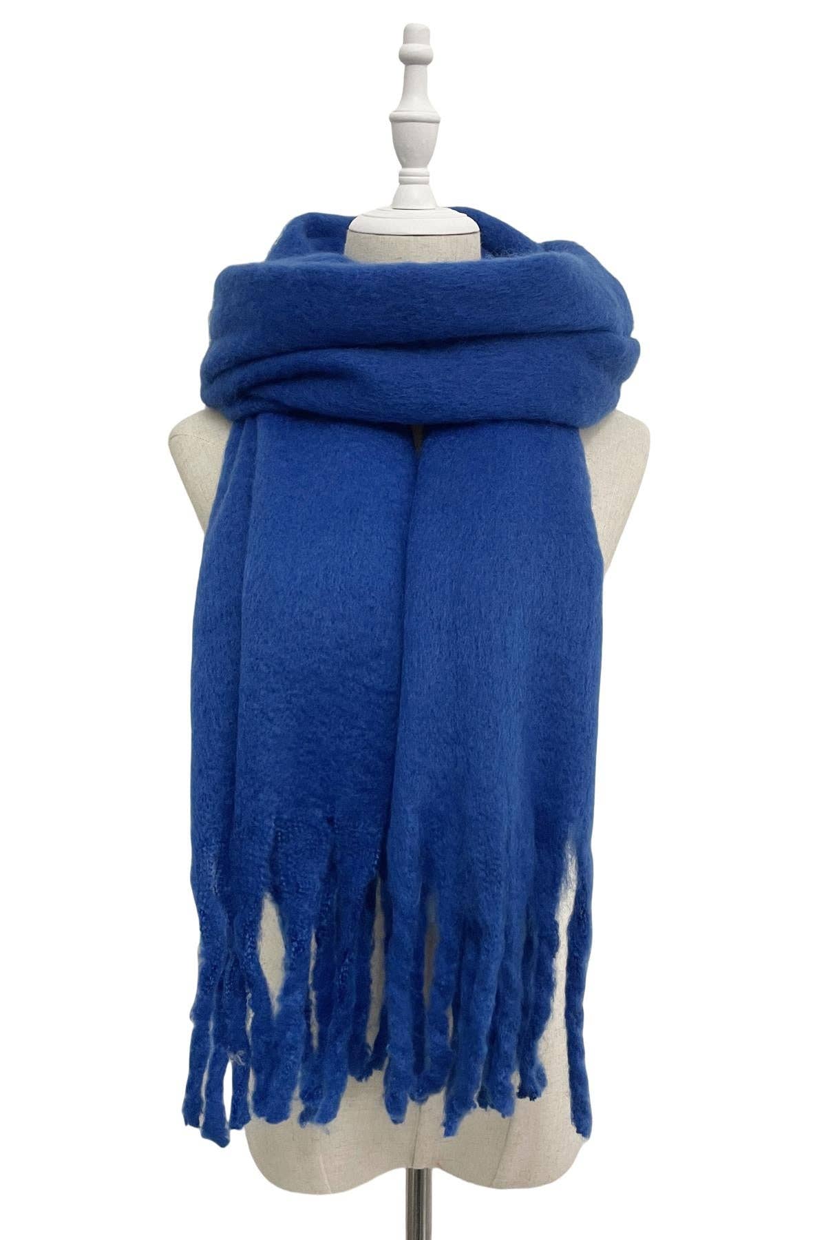 Fashion Scarf World - Vendita all'ingrosso Sciarpa - Donna - Sciarpa a scialle con nappe in morbida coperta semplice11