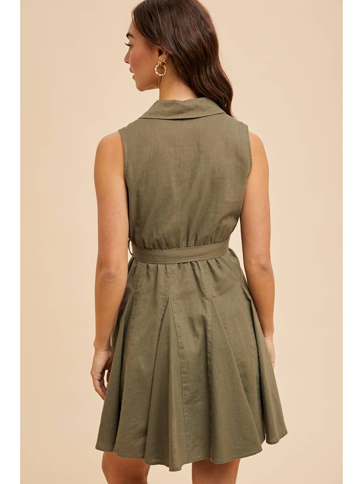 In Loom - Wholesale Dress - Women's - SLEEVELESS LAPEL MINI DRESS8