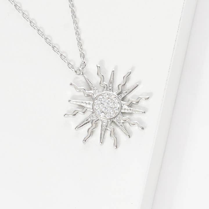 OHBOOBA DESIGN - Wholesale Pendant/Charm Necklace - Gold Cubic Sunburst Necklace2