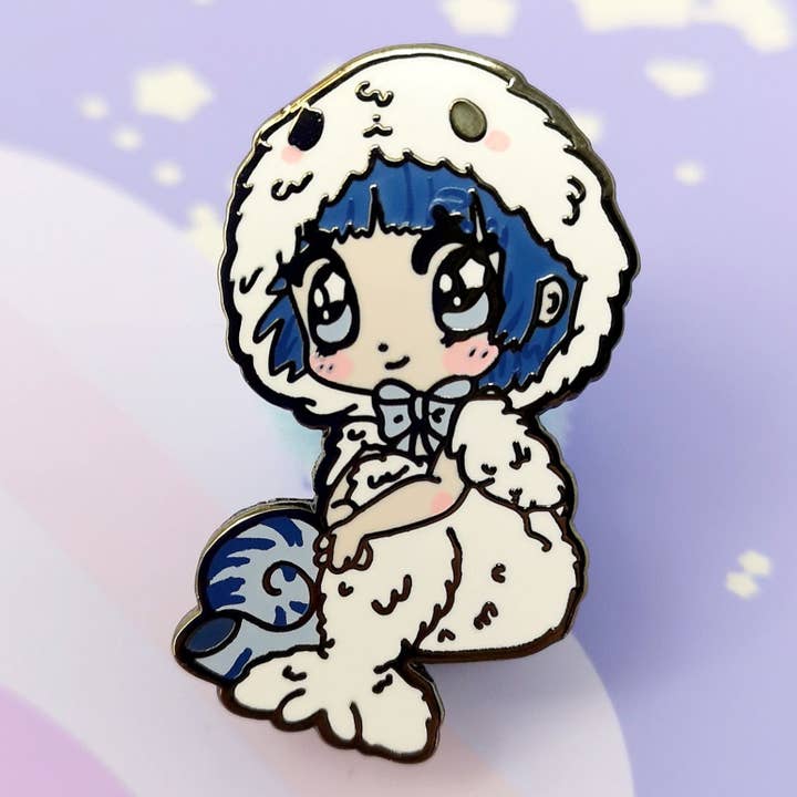 Monster Girls -- Deep Blue Selkie -- Hard Enamel Pin for wholesale by Kittynaut