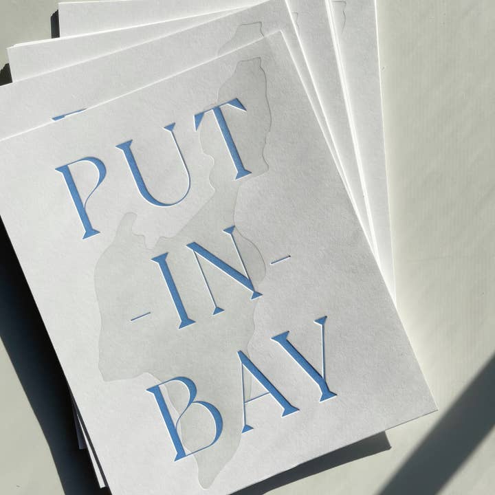 Made By Victoria Laine - Wholesale Art Print - Put-in-Bay 2-Color Letterpress Print3