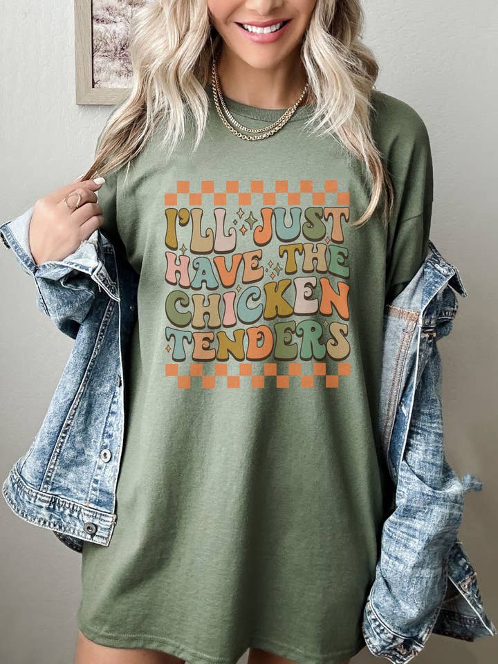 Retro I’ll Just Have the Chicken Tenders T-Shirt for wholesale by SONDO DESIGN LTD