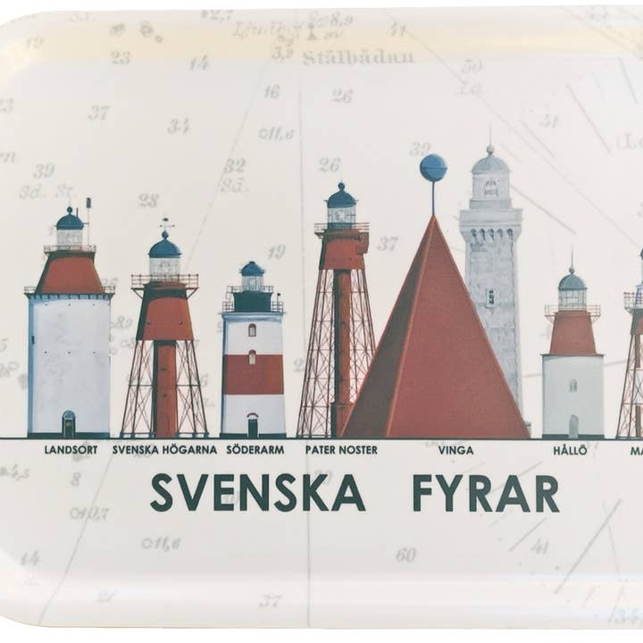 Tray Svenska Fyrar large for wholesale by Lighthouse Interiör