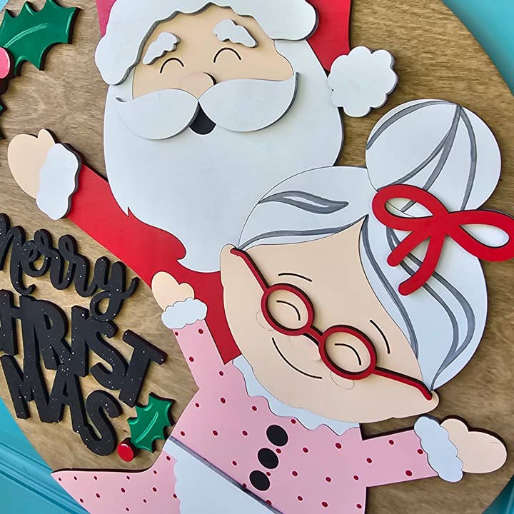 Teal Moon Creations - Wholesale DIY Craft Kit - DIY Mr. and Mrs. Claus Door Hanger1