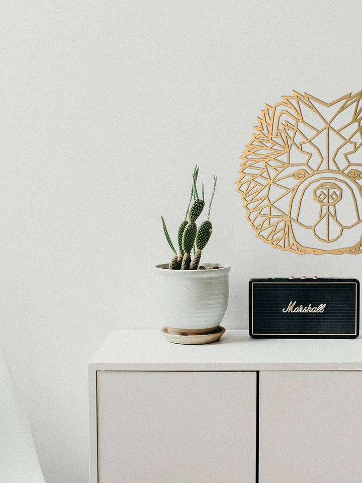 Chow Chow hund geometrisk 3D trä väggkonst för wholesale av EtchTwentyEight