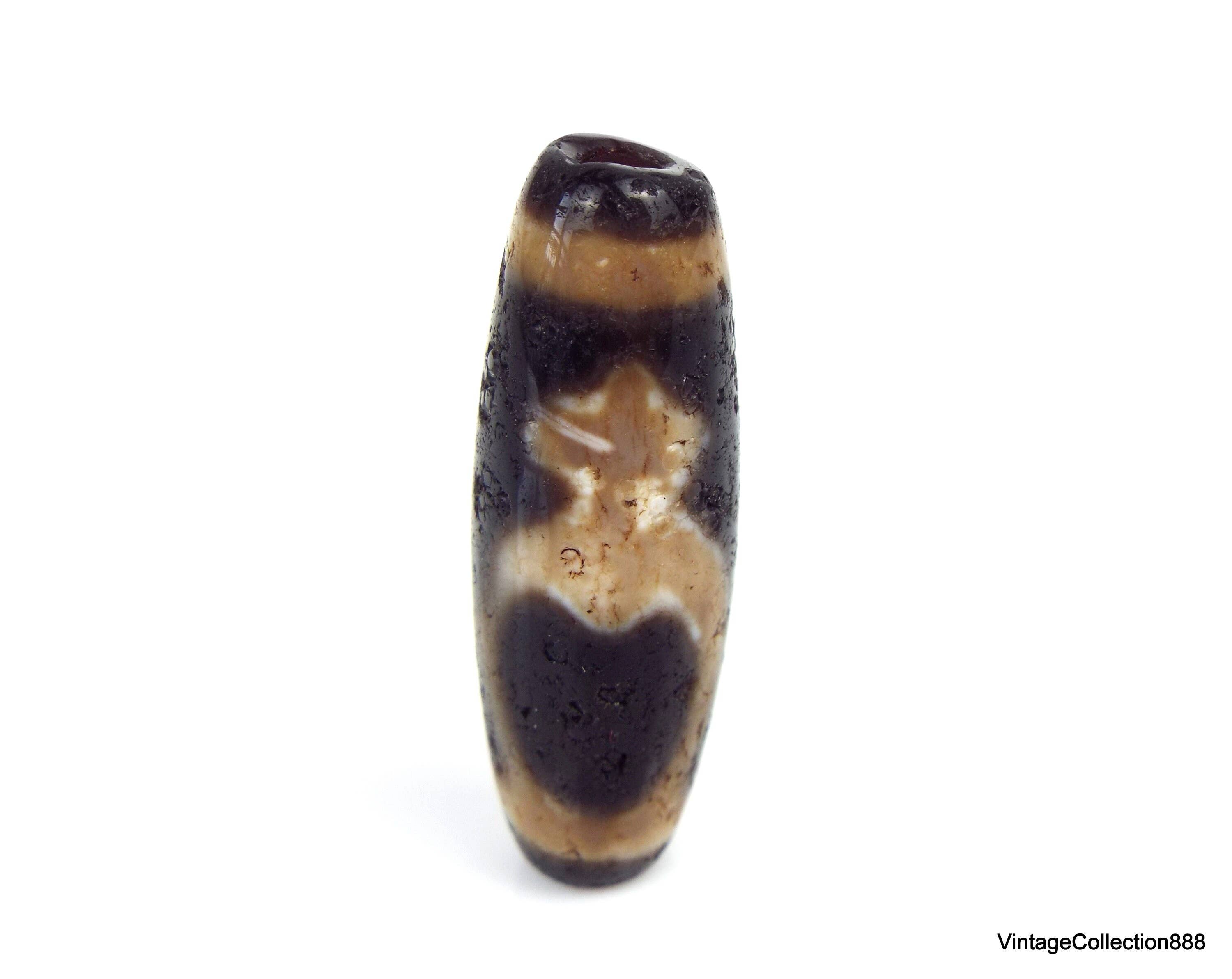 Vintagecollection888 - Wholesale Individual Charm/Pendant - Ancient Dzi Pendant “Aquarius” Buddhist Amulet Agata Amulet5