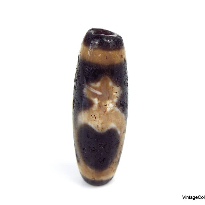 Vintagecollection888 - Wholesale Individual Charm/Pendant - Ancient Dzi Pendant “Aquarius” Buddhist Amulet Agata Amulet5