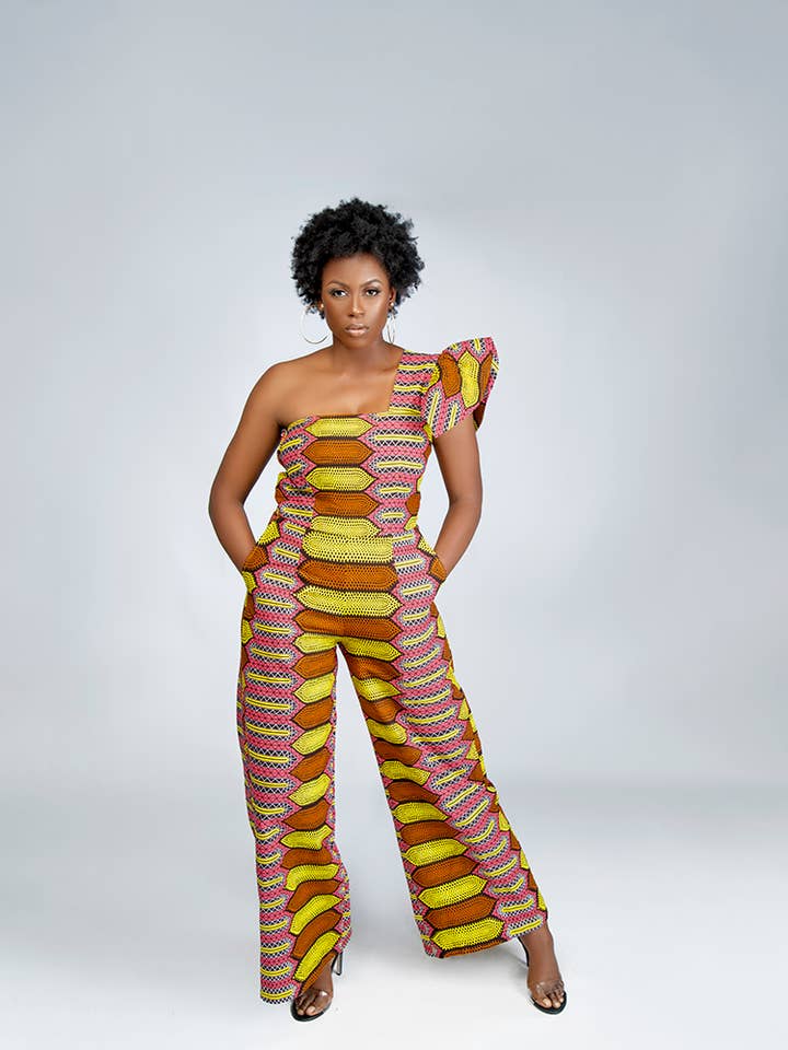Mawah-jumpsuit med afrikanskt tryck för wholesale av ETNICA